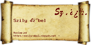Szily Ábel névjegykártya