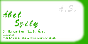 abel szily business card